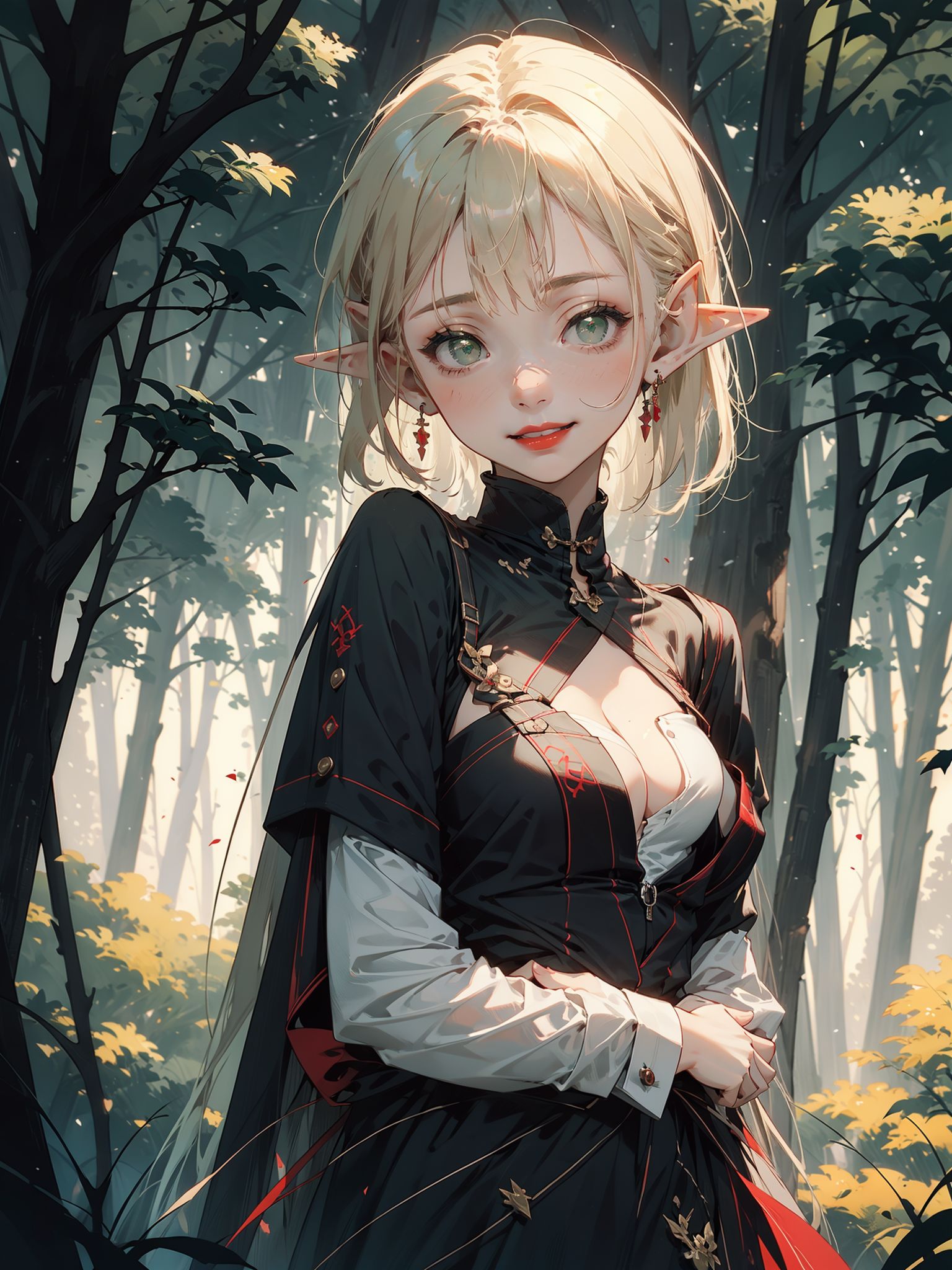 06773-2847039521-1girl,solo,game cg,elf ear,in the forest,smile,looking at viewer,green eyes,(upper body_1.3),closed mouth,breeze,portrait,red li.jpg